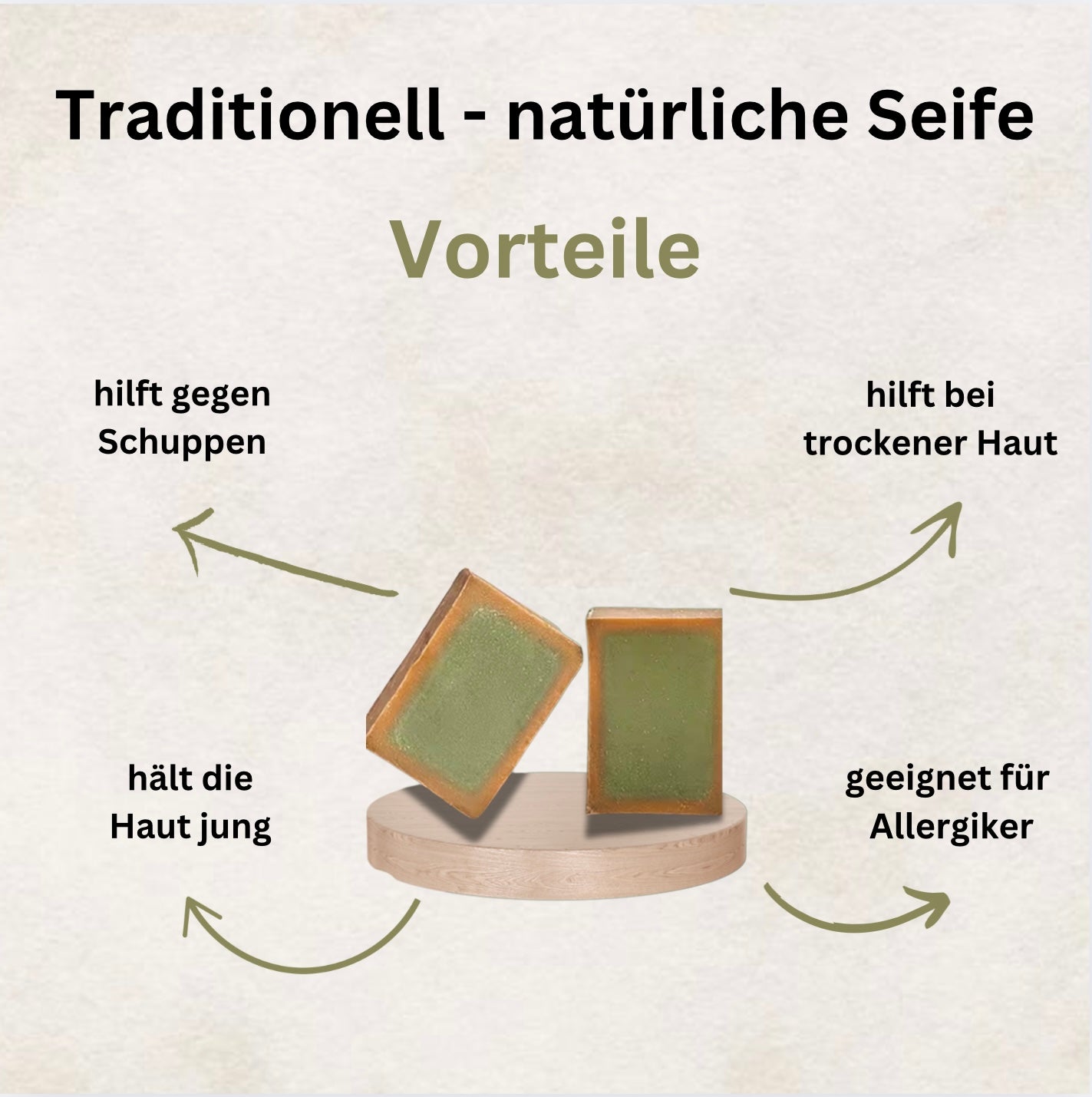 Traditionell hergestellte Seife - nach Aleppo Art