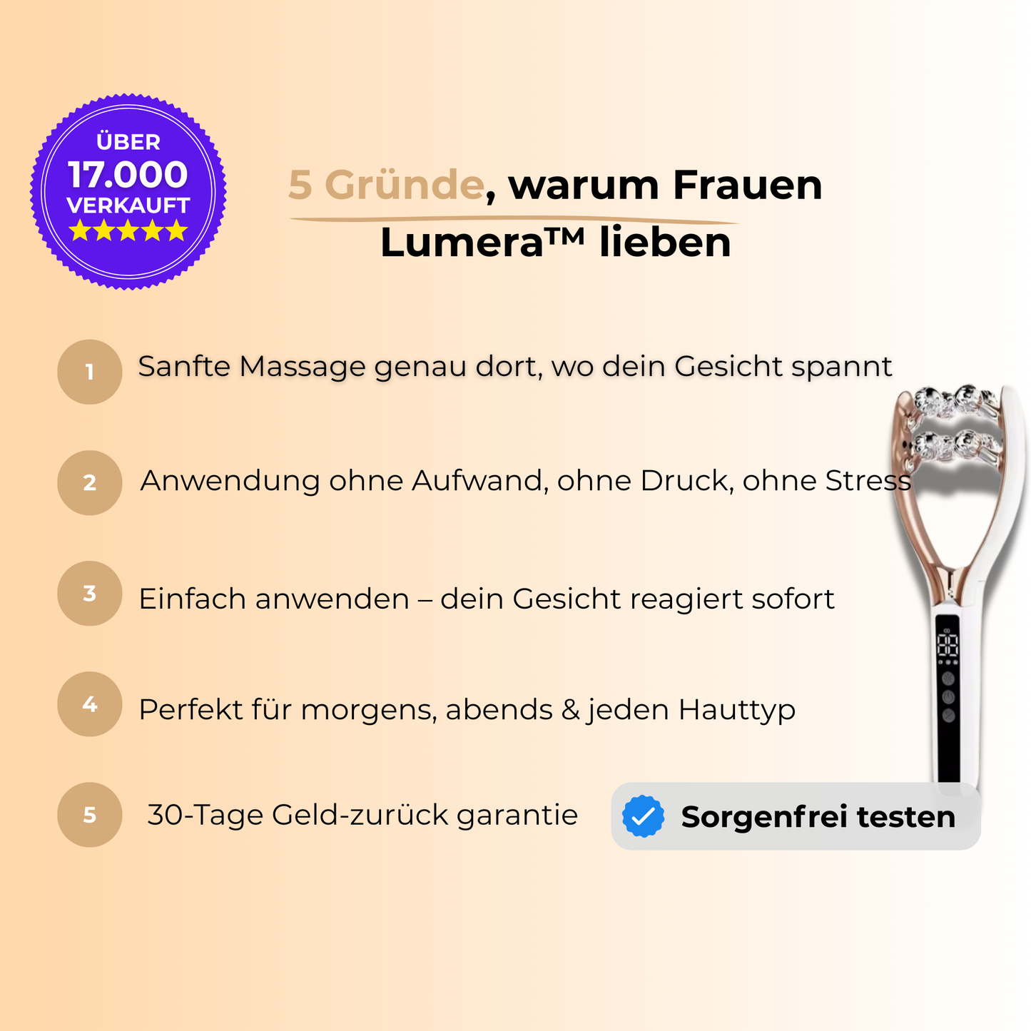 LUMERA™ - EMS Massgegerät für das Gesicht